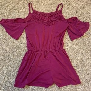 Plum Romper Girls Medium
